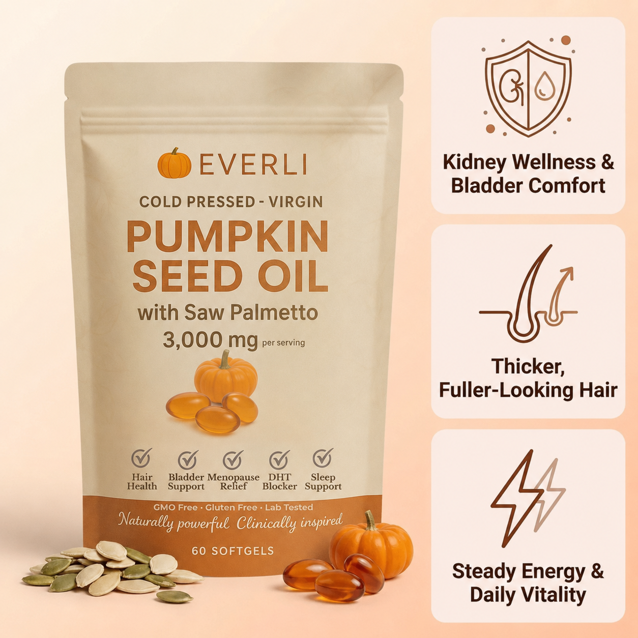 Everli® Pumpkin Seed Oil Softgels